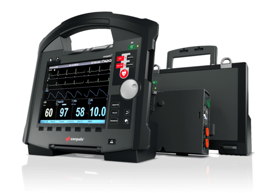 corpuls3 Module: Monitoreinheit, Patientenbox und Defibrillator/Schrittmacher